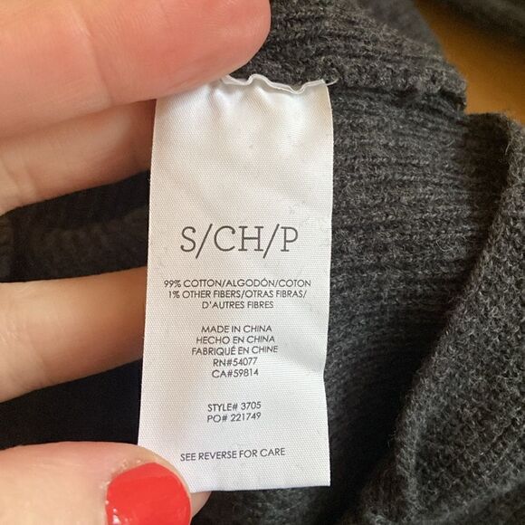 CAbi Gray Knit Style 3705 Clare Snuggle Pullover Sweater Size Small - Picture 8 of 9